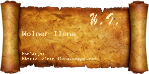 Wolner Ilona névjegykártya